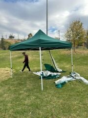 3x3 KATLANIR GAZEBO TENTE 3 DUVARI ŞEFFAF PERDELİ