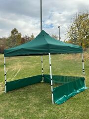 3x3 KATLANIR GAZEBO TENTE 3 DUVARI ŞEFFAF PERDELİ
