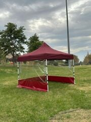 3x3 KATLANIR GAZEBO TENTE 3 DUVARI ŞEFFAF PERDELİ