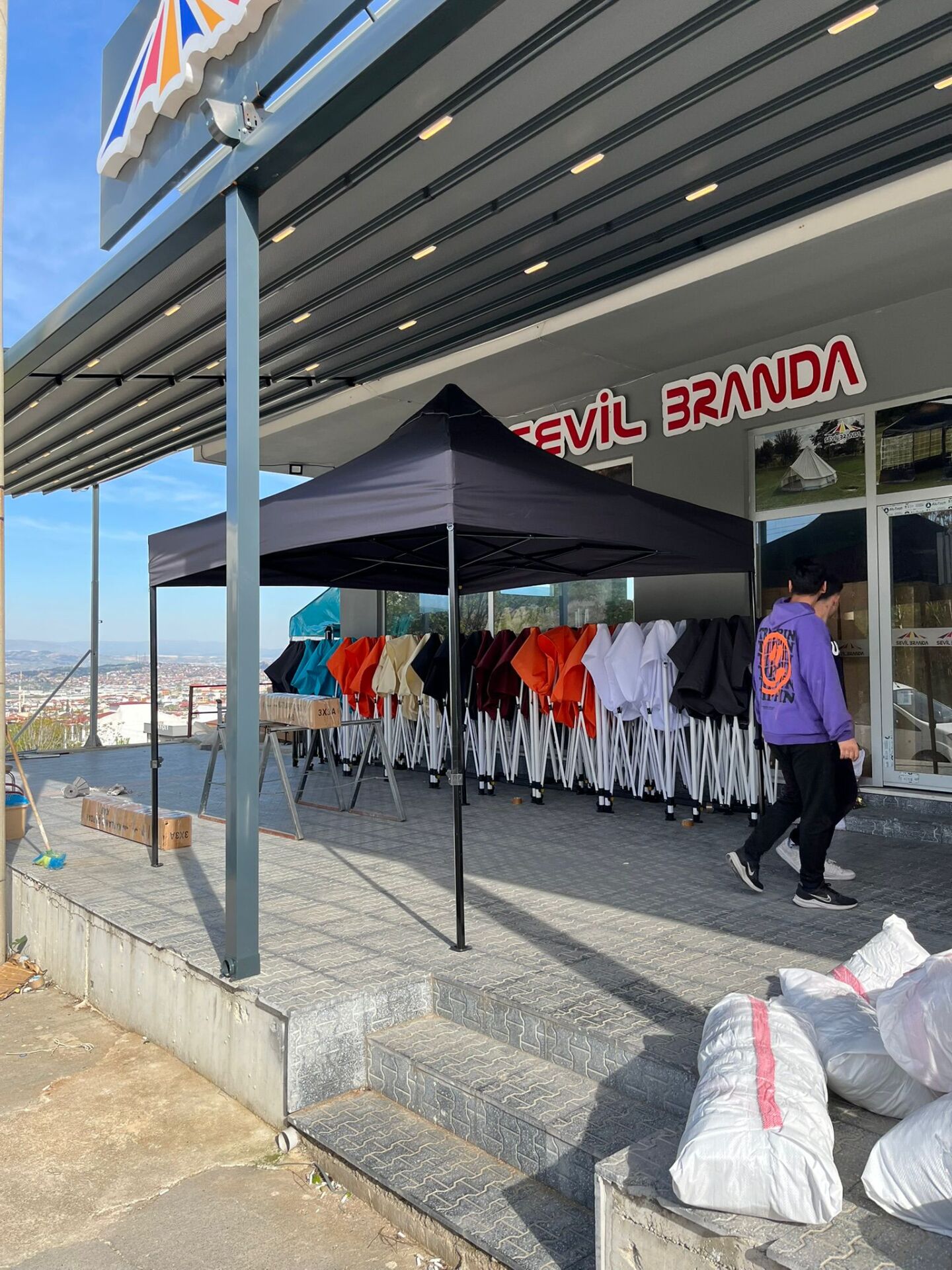 3X3 GAZEBO TENTE   ( 40 LIK 1,2MM İSKELETLİ )