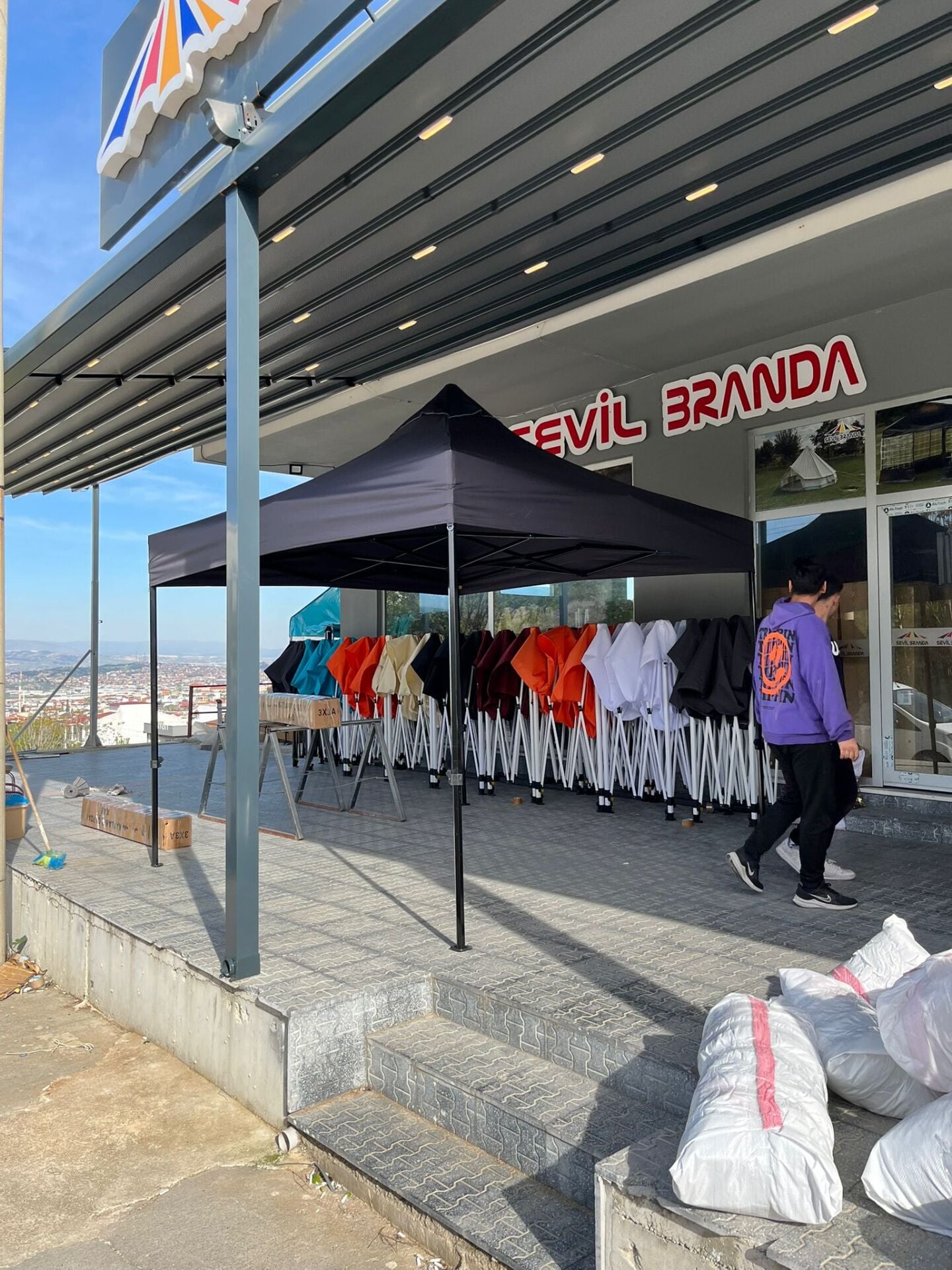 3X3 GAZEBO TENTE   ( 40 LIK 1,2MM İSKELETLİ )