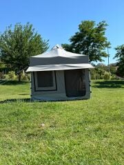 3X3 GAZEBO KAMP ÇADIRI ( ŞEFFAF KAPAKLI - UZUN SAÇAKLI )