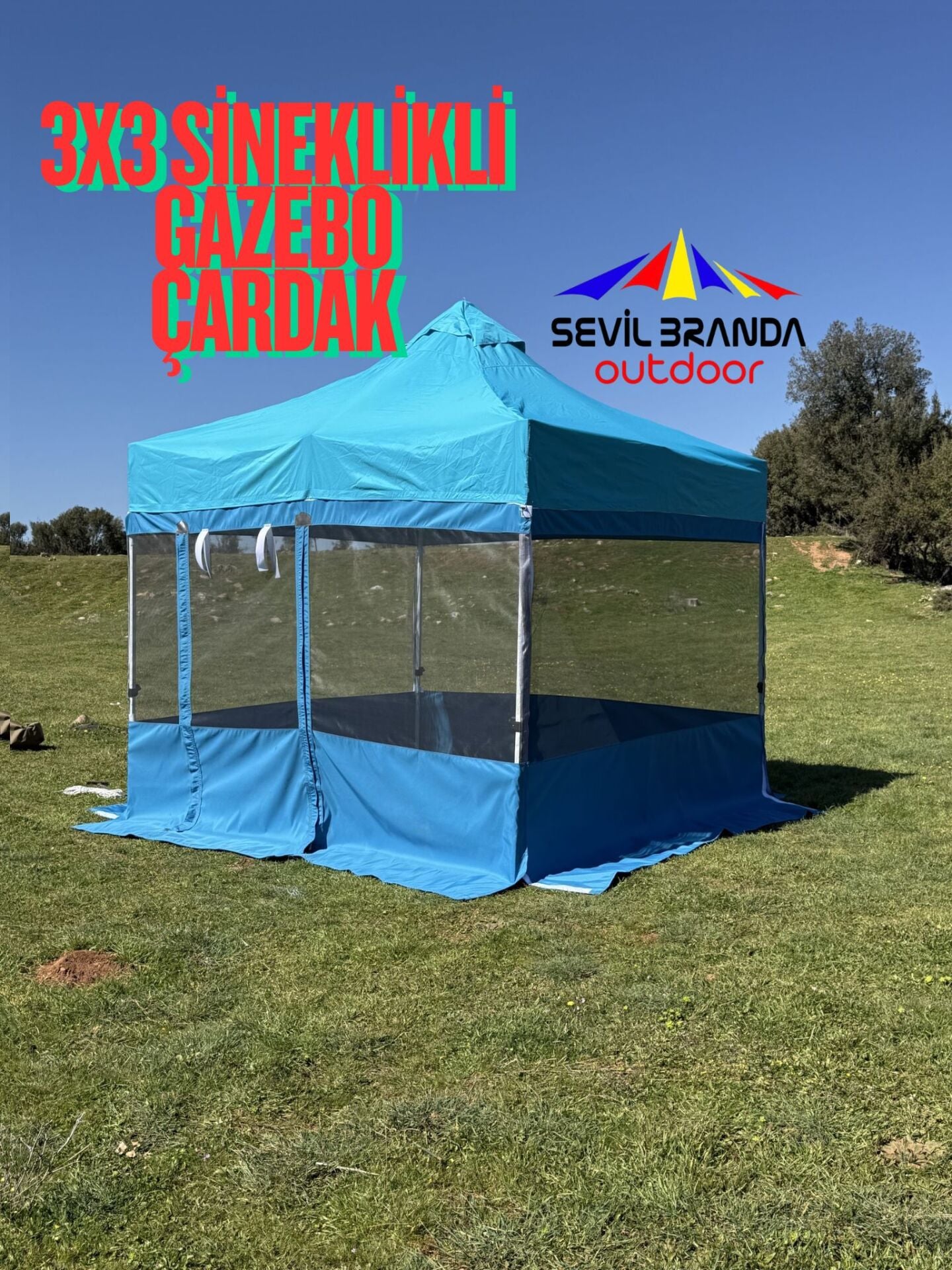 3x3 SİNEKLİKLİ Gazebo Çardak