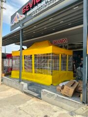 3*4.5 MT GAZEBO KIŞ BAHÇESİ Kare Desenli